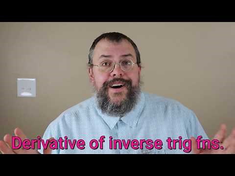 Calculus 1 -- Derivative of inverse trigonometric functions -- Overview