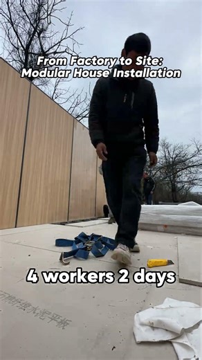 From Factory to site:Modular house installation🏡 #yinneng #modularhouse #tinyhouse #resorts