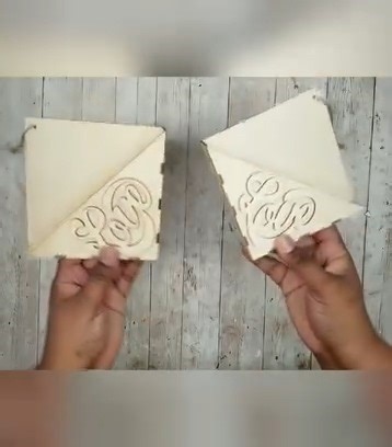 These wood Valentine boxes from Dollar Tree were so easy to customize! Love the stain! 😍 | She So CraftDee