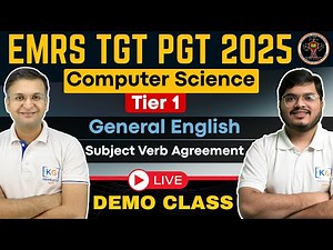 EMRS PGT TGT Tier 1 Computer Science 2025 | General English Full Preparation | Strategy & Syllabus