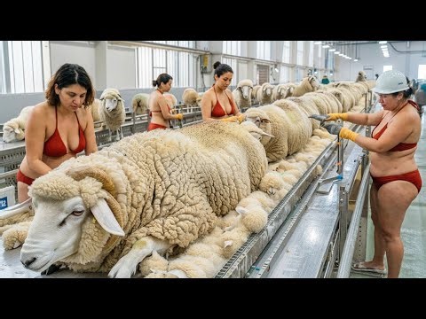 Intelligent Sheep Farming Technology - Lamb Slaughter & Processing Line - Wool Manufacturing Factory