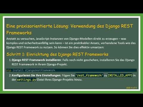 Wie man JavaScript-Objekte aus Django Modellen generiert