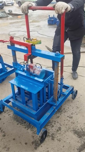 Small household electric cement hollow vibration brick making machine #blockmakingmachine