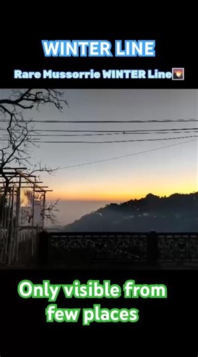 Only in Mussoorie 🤩 The Magical Winterline Phenomenon ❄️🌇 #bthebeats #travel #mountains #mussoorie