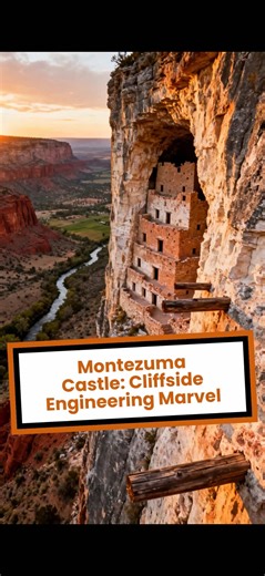 Montezuma Castle in Arizona isn’t a castle at all — it’s a five-story cliff dwelling built over 800 years ago by the Sinagua people. Carved into a natural limestone alcove high above the Verde Valley, its location protected residents from flooding, harsh desert heat, and potential enemies. The surrounding fertile valley supported farming, while the cliff itself provided insulation and structural stability. This is what happens when engineering and geology work together. Would you live 90 feet ab