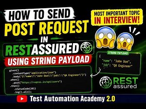 How to Send POST Request in REST Assured Using String Payload? | Interview Special 🚀