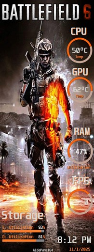 Sensor Panel for Aida64 ***BATTLEFIELD 6*** (vertical 720 X 1920) - Etsy