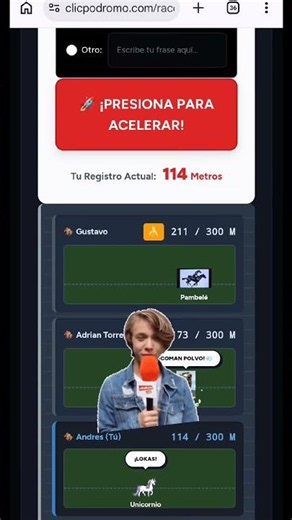 así es el juego de carreras de caballos que he desarrollado juego en accion