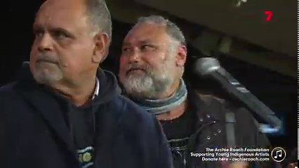 The halftime show from 'Dreamtime at The G' 2023, featuring a stellar line up of artists, including Archie Roach and Ruby Hunter's son, Amos Roach. Performing Uncle Archie Roach's song - 'Colour of Your Jumper', The #ArchieRoachBand were joined by Michael Long, Mo’Ju, Noongar artist BUMPY and Kamilaroi and Tongan singer Radical Son . 📸 AFL Mushroom Events & Channel 7 for the footage. #DreamtimeAtTheG ❤ | Archie Roach