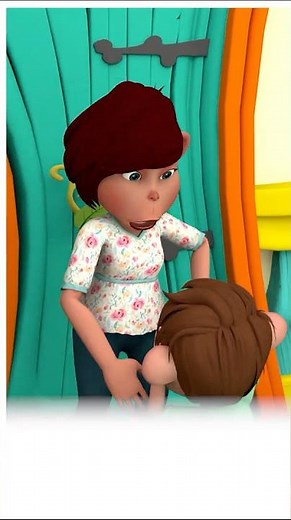 🐒Ouch! Five Little Monkeys Jumping On The Bed #shorts #forkids #nurseryrhymes #fivelittlemonkeys