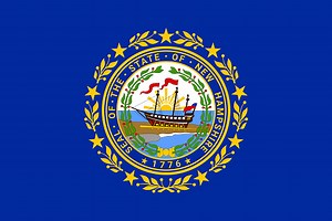 Flagge von New Hampshire, offizielles Symbol des US-Bundesstaates