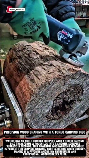 Precision Wood Shaping with a Turbo Carving Disc #woodworking #satisfying #carpentry #wood