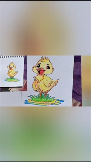 easy duckling drawing #shorts#duckling