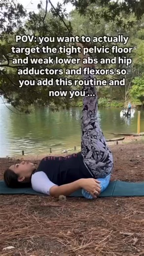 🌟✨ **Double Leg Circles to Butterfly 🦋 Stretch: Elevate Your Core and Pelvic Floor Strength! 🦋** ✨🌟 This dynamic routine is not just about movement; it’s about connecting with your body, enhancing your core, and nurturing your pelvic floor. As you flow through these exercises, focus on your breath and embrace the journey.🙌💖 **Why this flow?** 🌺 By placing a foam roller under your pelvis, you create stability while also releasing tension in your inner thighs and hips. Adjust the intensity