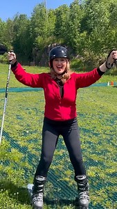 Jenn & Georgia Valentyne on Instagram: "Too funny 🤣 I thought I was skiing ⛷️..my daughter thought I was a comedy sketch. This was my first time trying summer skiing and I want everyone to know I got better each time!!!"