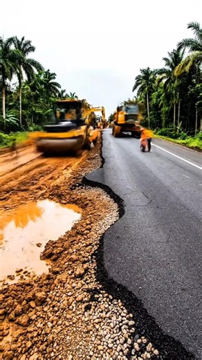 Fast Road Construction Time-Lapse | Amazing AI Road Building Process