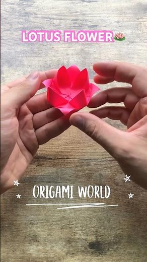 EASY LOTUS ORIGAMI FLOWER FOLDING | PAPER FLOWER LOTUS ORIGAMI TUTORIAL | DIY FLOWER PAPERCRAFT