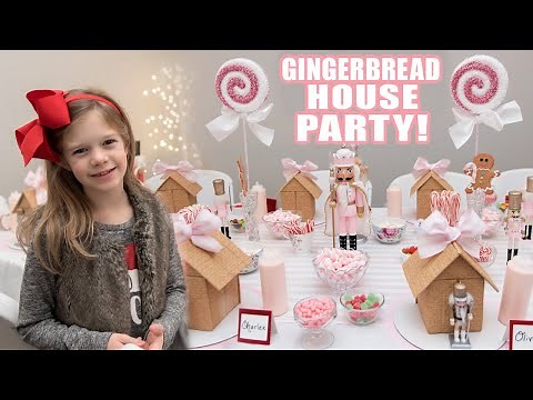 GINGERBREAD HOUSE DECORATING PARTY!🍭 How to Host | Kids Christmas Party Ideas