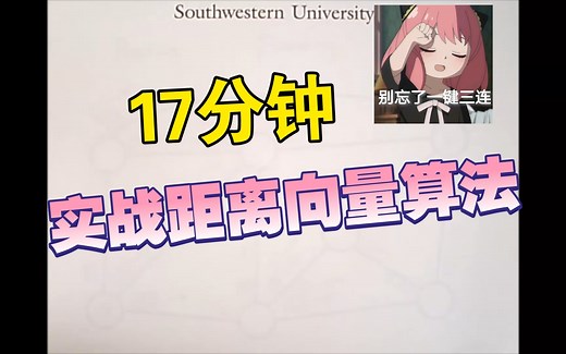 [中英字幕×精译搬运] 路由算法2 距离-向量路由算法 Distance Vector Routing