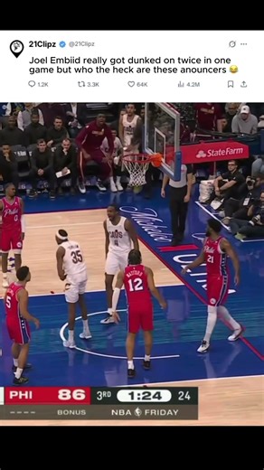 Embiid had the fall off of the century 😂 #nba #shorts