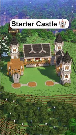 Minecraft Easy Starter Castle 🏰 Download Build Link in bio📝 #minecraft #minecraftbuilding