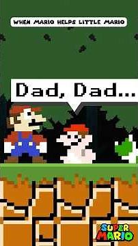 Super Mario Bros. But Mario Helps Tiny Mario Defeat Every Enemy! #mario #supermario