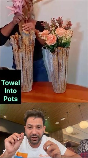 How to make flower pots from used towels.innovative video #flowerpot