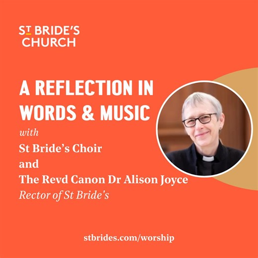 Join The Revd Canon Dr Alison Joyce, Rector of St Bride's, and St Bride's Choir for this week's reflection in words and music. This week's reflection begins with the anthem "How beautiful upon the mountains" by John Stainer and Alison then reflects on the fantastic glimpse into the nature of vocation and calling that today's reading from Isaiah provides. We close with the hymn, "Thou, whose almighty word" each verse of which ends with the cry 'let there be light' echoing last week's feast of the