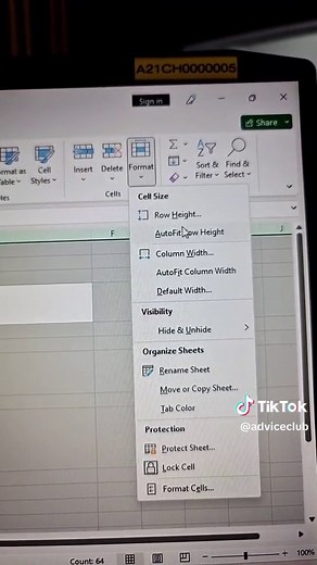 จัดตาราง Excel ให้เท่ากัน #ง่ายนิสเดียว #tiktokhowtoรู้เลย #รู้รอบไอที #AdviceHowTo #Advice #adviceclub #excel