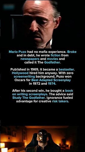 The Godfather author never met a real gangster #godfather #hollywood