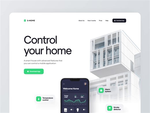 Smart Home Landing Page Animation