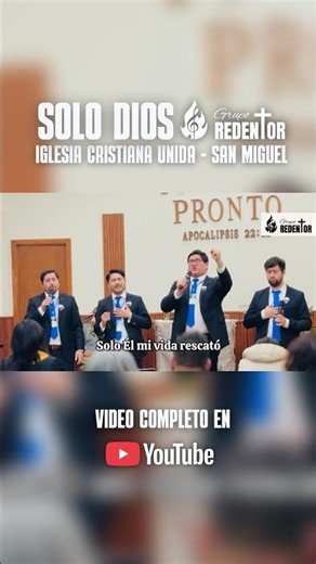 Grupo Redentor - Solo Dios (audio en vivo) Video completo en YouTube