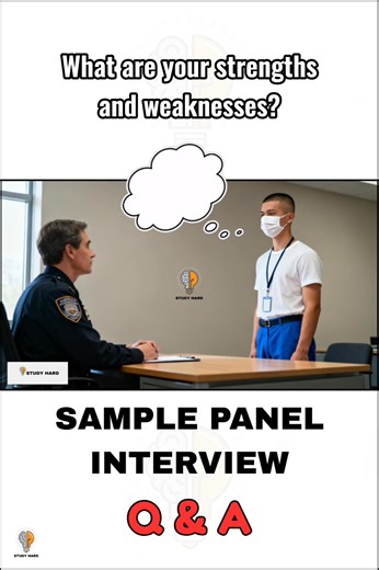 📢📢SAMPLE PANEL INTERVIEW QUESTION & ANSWER📢📢 What are your strengths and weaknesses? BJMP, PNP, BFP, BUCOR, NBI, PDEA, AFP (PA, PN, PAF) PCG, PNPA, PMA, PMMA and GOVERNMENT UNITS. 💥Be prepared and Success💪 💥𝗗𝗶𝗿𝗲𝗰𝘁 𝗠𝗲𝘀𝘀𝗮𝗴𝗲 𝗨𝘀 𝘁𝗼 𝗔𝘃𝗮𝗶𝗹!💥 ⚠️ 𝐃𝐢𝐬𝐜𝐥𝐚𝐢𝐦𝐞𝐫: This reviewer is a study and practice item designed specifically for exam preparation. It was produced independently from multiple reference sources and does not include any official exam questions or copyrigh
