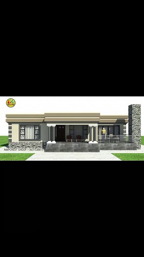 Modern 2-Bedroom House Plan Design with Master Bedroom and En-suite