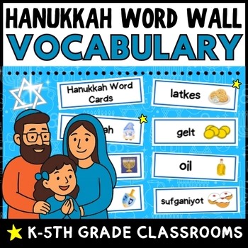 Hanukkah Word Cards | Jewish Holiday Vocabulary | Holidays Around the World