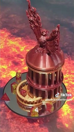 Phoenix 3D Printed RPG Dice Tower: Fate's End Collection by Kim Bolt! #dicetower #phoenix #rpg #d20