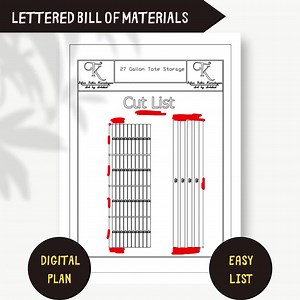 27 Gallon Tote Rack Woodworking Plans (PDF Download)