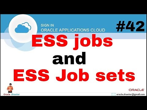 Oracle Fusion 42: What is ESS and ESS Job set in fusion ‪@TechShooterIN‬