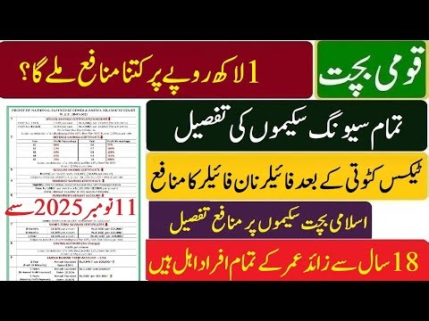 National Savings Pakistan Latest Profit Rates 20 11 2025