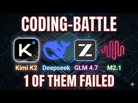 Best Open-Source Coding Model? GLM 4.7 vs DeepSeek 3.2 vs MiniMax M2.1 vs Kimi K2