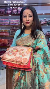 47K views · 763 reactions | DolaSilk Sari with Blouse Rs.1350/-(worldwide delivery available). 9818295381/9847612612Visit our shop at Lotse mall 1st floor shop no XB16Gongabu New Buspark #9818295381 #hamrofashion #hamrofashionwear #onlineshopping #deliveravailable #deliveryavailableworldwide #blouse #onlineshop #partywearsari #sari #chiffonsaree #viralsari #dolasilk | Hamro Fashion Wear | Facebook