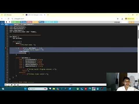 Penjelasan code "APLIKASI CATATAN HARIAN" menggunakan bahasa pemrograman C.
