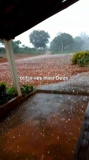Heavy Rainstorm Captured in Rural Setting