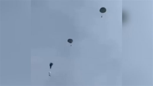 Parachute fails: Soldier crashes to the ground