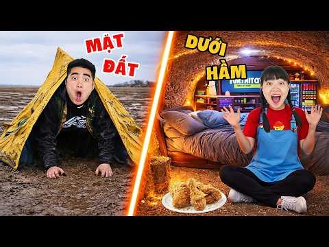 Hà Sam Thử Thách Cắm Trại Dưới Hầm Trú Ẩn Và Cắm Trại Trên Mặt Đất Trong Rừng