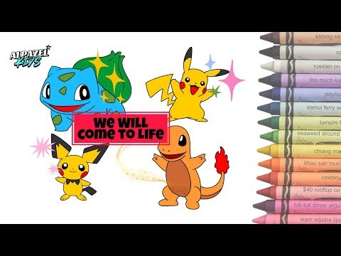 Magical Pokémon Coloring! ⚡🔥 Watch Pikachu & Friends Come to Life! | Learn Colors