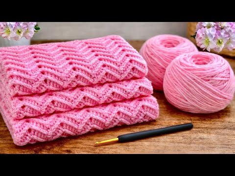 New! 🌸Learn the Easiest Crochet Blanket Stitch Ever! Full Beginner Tutorial