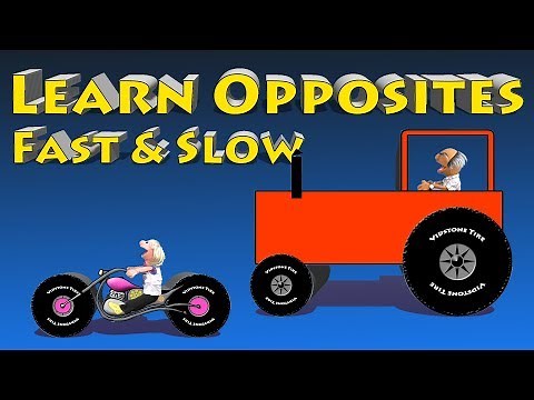 Fast And Slow - Kids Vehicles Dozer Tractor Car Bus Helicopter Truck