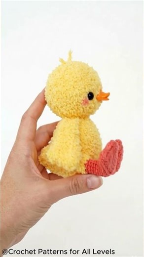 🐥 Fluffy Crochet Duck Amigurumi — FREE Pattern + 100 Amigurumi Patterns! #amigurumi #beginnercrochet