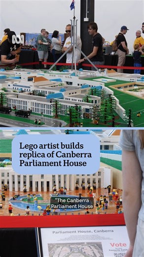 Minifig for Prime Minister! 😊 Ken Draeger has built a 20 square metre replica of Canberra Parliament House, complete with protesters, press conferences and even people rolling down the hill. The Tasmanian Lego enthusiast chose to recreate the parliamentary building for his love of architecture, using online photographs and Google Earth to make his replica as realistic and up-to-date as possible. Personalise your news and stay in the know with the ABC NEWS app: https://ab.co/abcnewsapp | ABC Nor